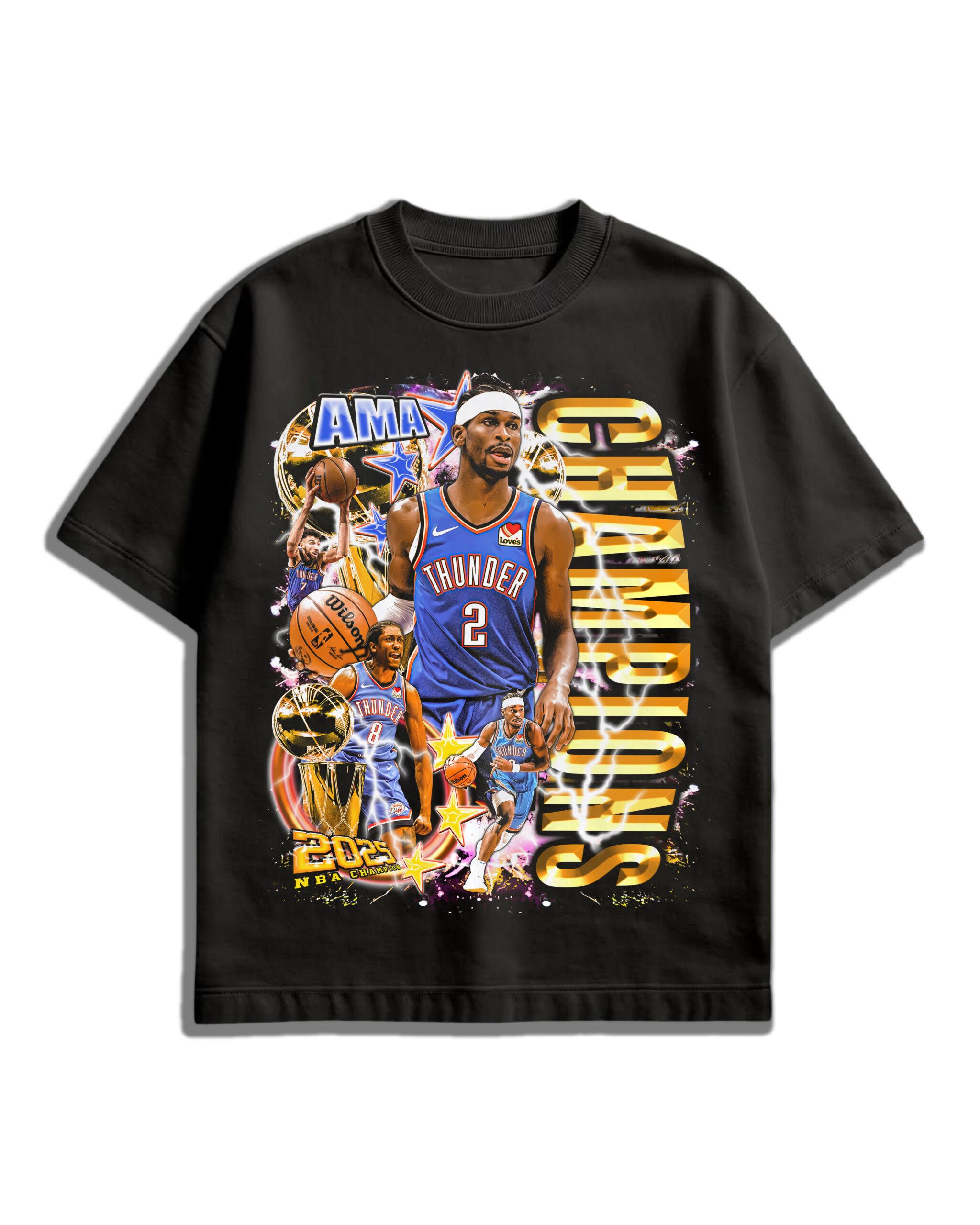 AMA Oversized T-Shirt – OKC 2025 NBA Champions Edition