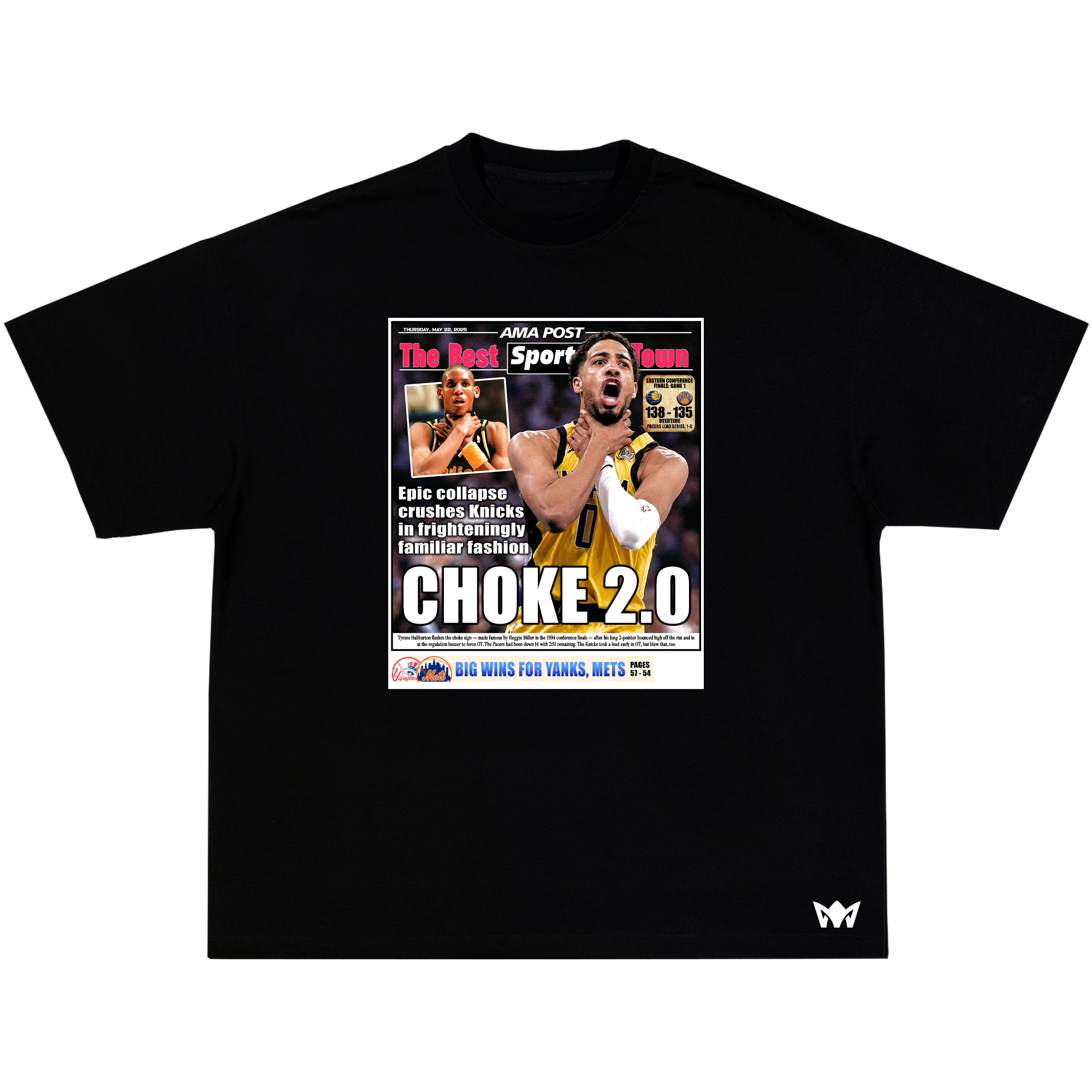 AMA Oversized T-Shirt – “Choke 2.0” Newspaper Edition