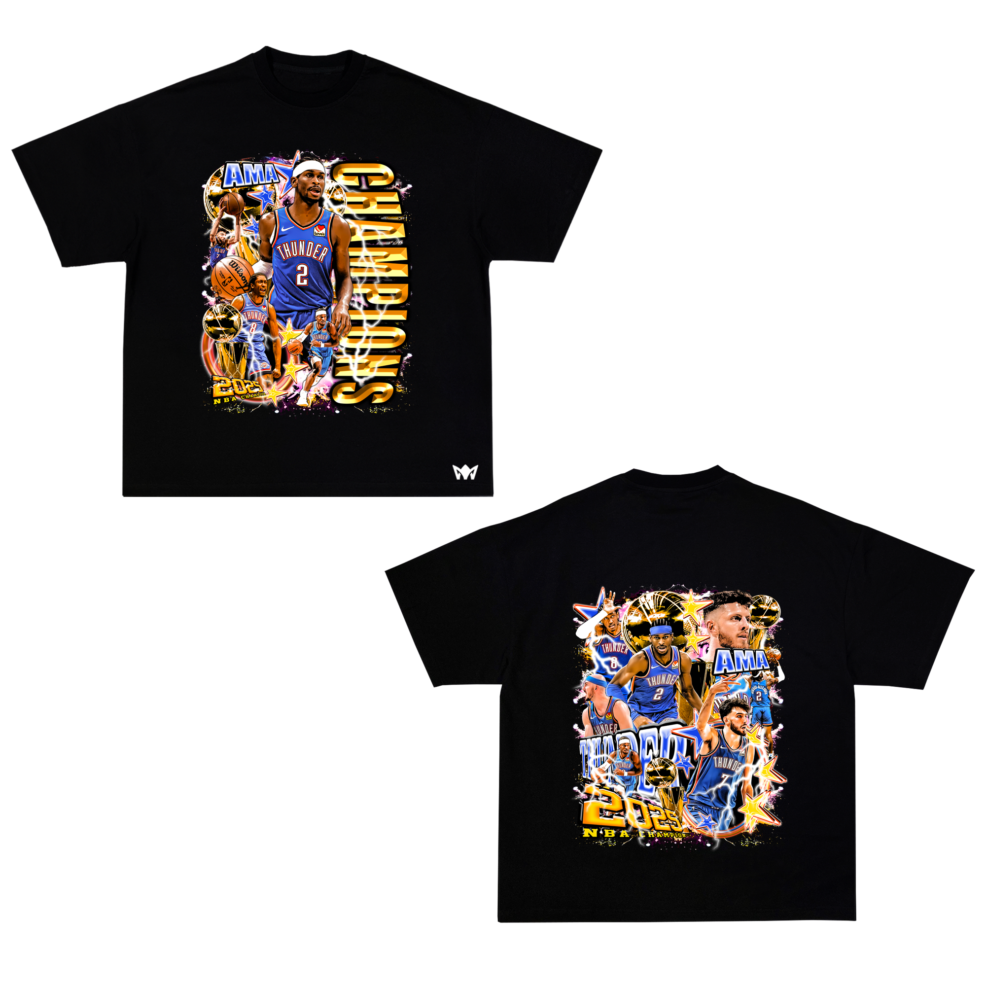 AMA Oversized T-Shirt – OKC 2025 NBA Champions Edition