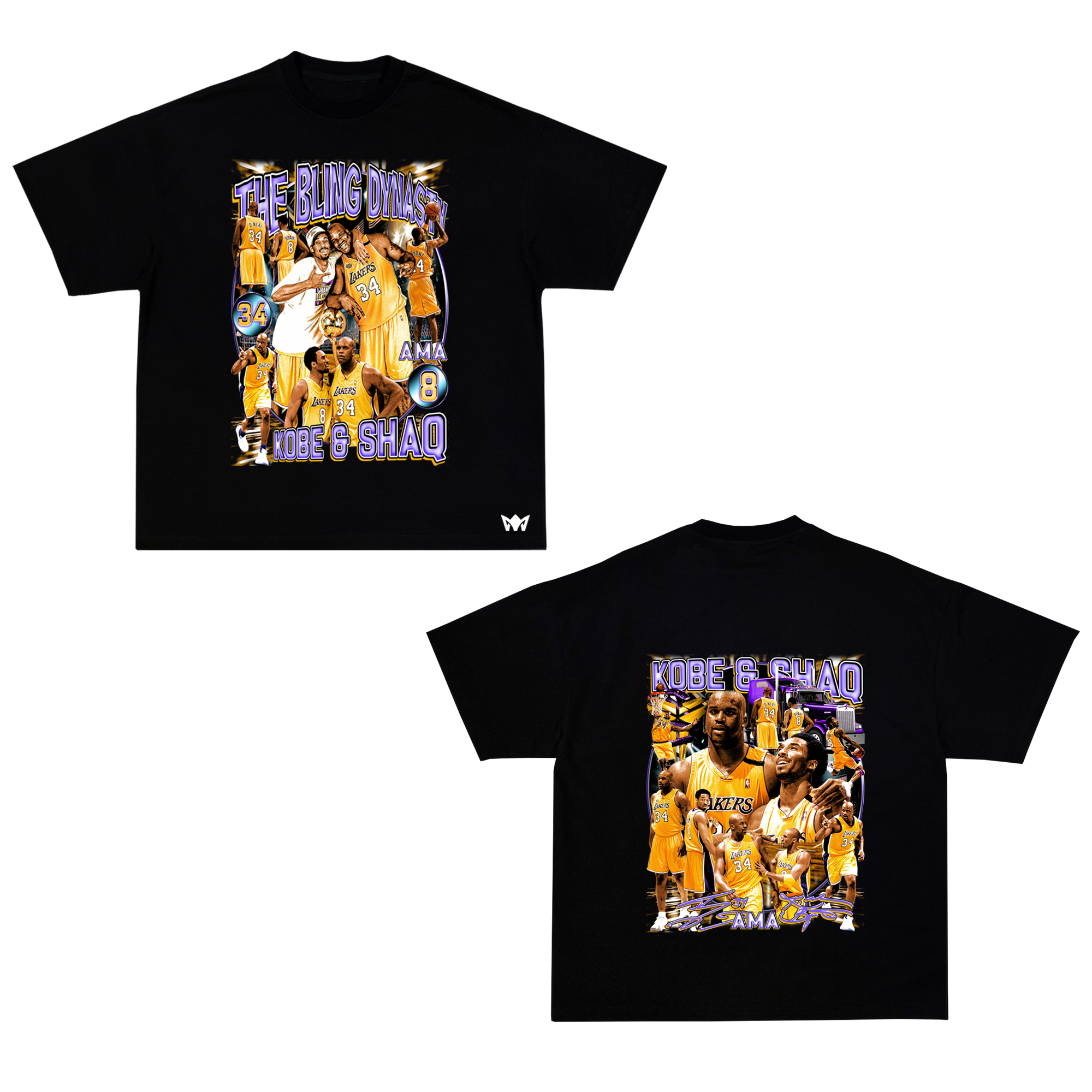 AMA Oversized T-Shirt – “The Bling Dynasty” Kobe & Shaq Edition