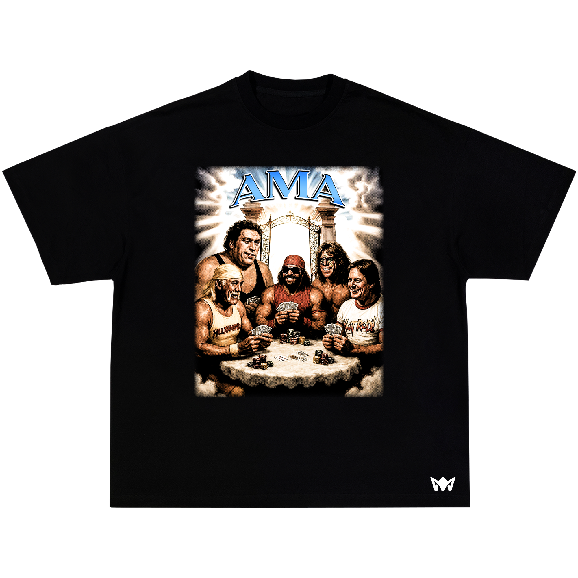 WWF TSHIRT MOCKUP 1 AMA® Legends Never Die – Wrestling Icons Oversized T-Shirt (Limited Edition)