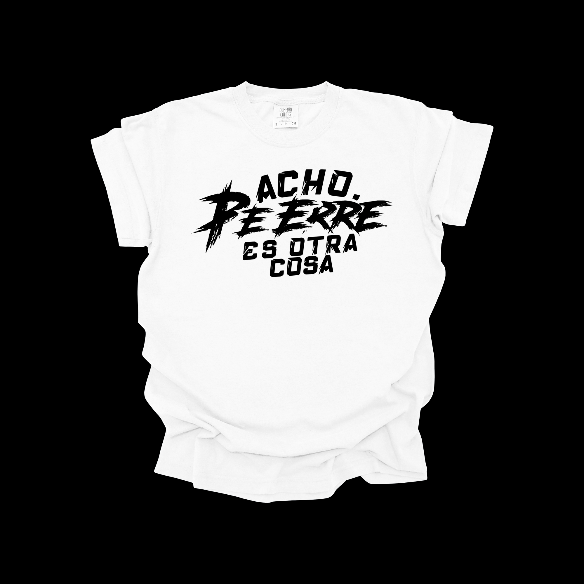 blanca y negro Camiseta Acho, Pe Erre Es Otra Cosa | Estilo Callejero Boricua | T-Shirt Urbana Puerto Rico