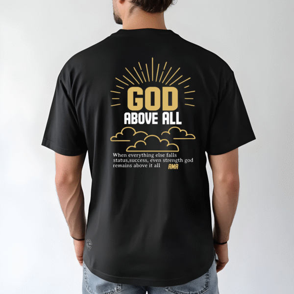 God Above All Christian T-Shirt | Comfort Colors | Inspirational Faith Streetwear Tee by Ama