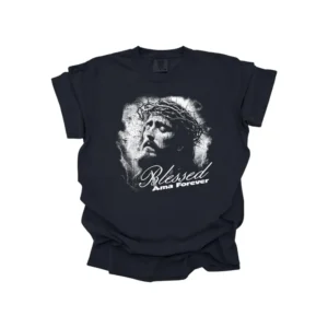 Blessed Jesus Crown of Thorns T-Shirt: Christian Streetwear