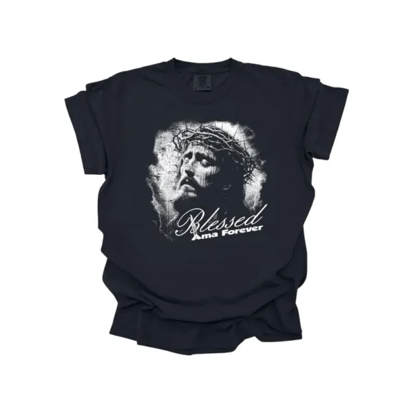 il_794xN.7121483876_84sg Blessed Jesus Crown of Thorns T-Shirt: Christian Streetwear