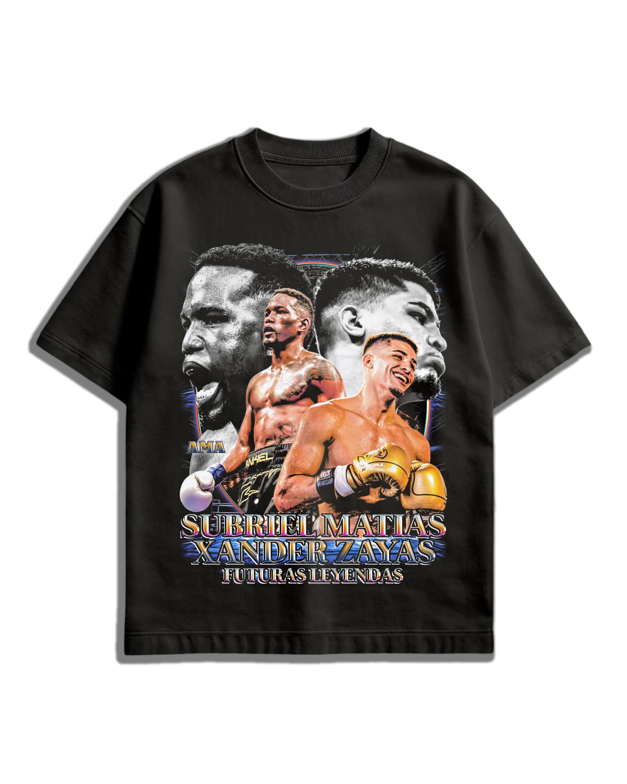 leyendas boricuas front PR Camisa Oversized AMA – “Leyendas Boricuas” (Subriel Matías x Xander Zayas)