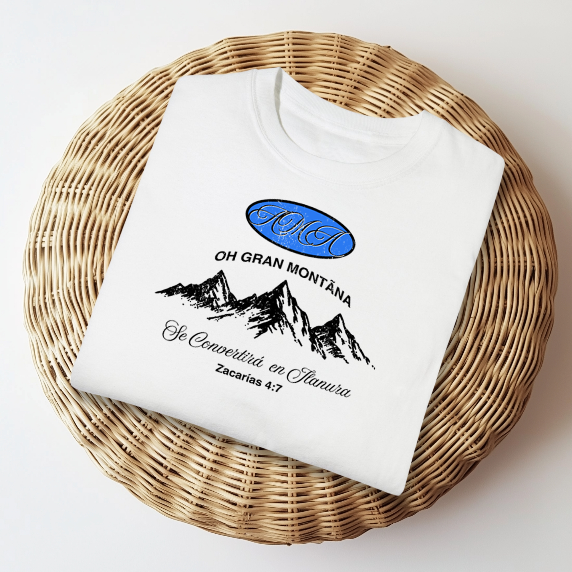 Camiseta Cristiana “Oh Gran Montaña” Zacarías 4:7