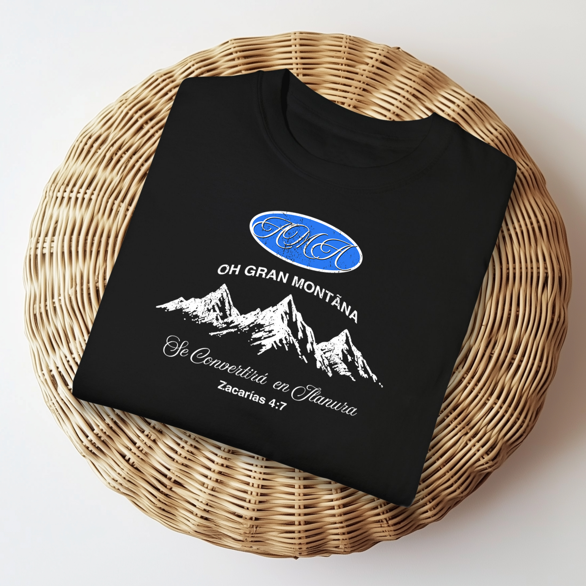 Camiseta Cristiana “Oh Gran Montaña” Zacarías 4:7