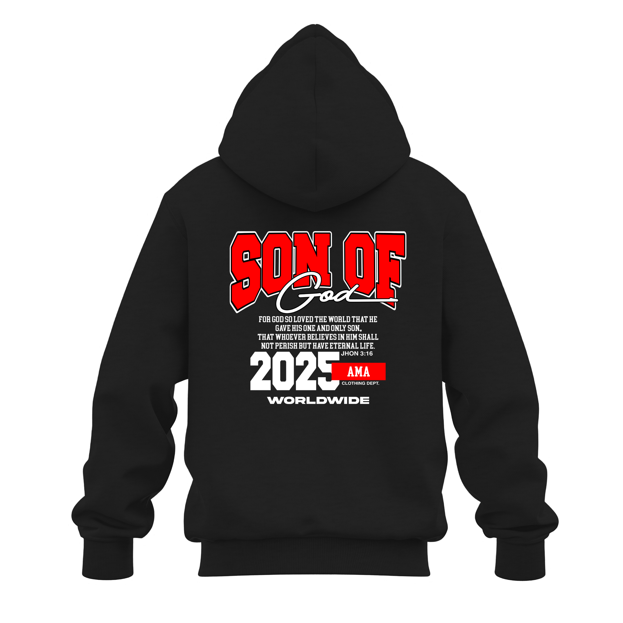 Son of God Christian Hoodie | Faith Streetwear Pullover | Bold Gospel Hoodie by AMA