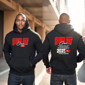 son of god hoodie mockup 4 Son of God Christian Hoodie | Faith Streetwear Pullover | Bold Gospel Hoodie by AMA