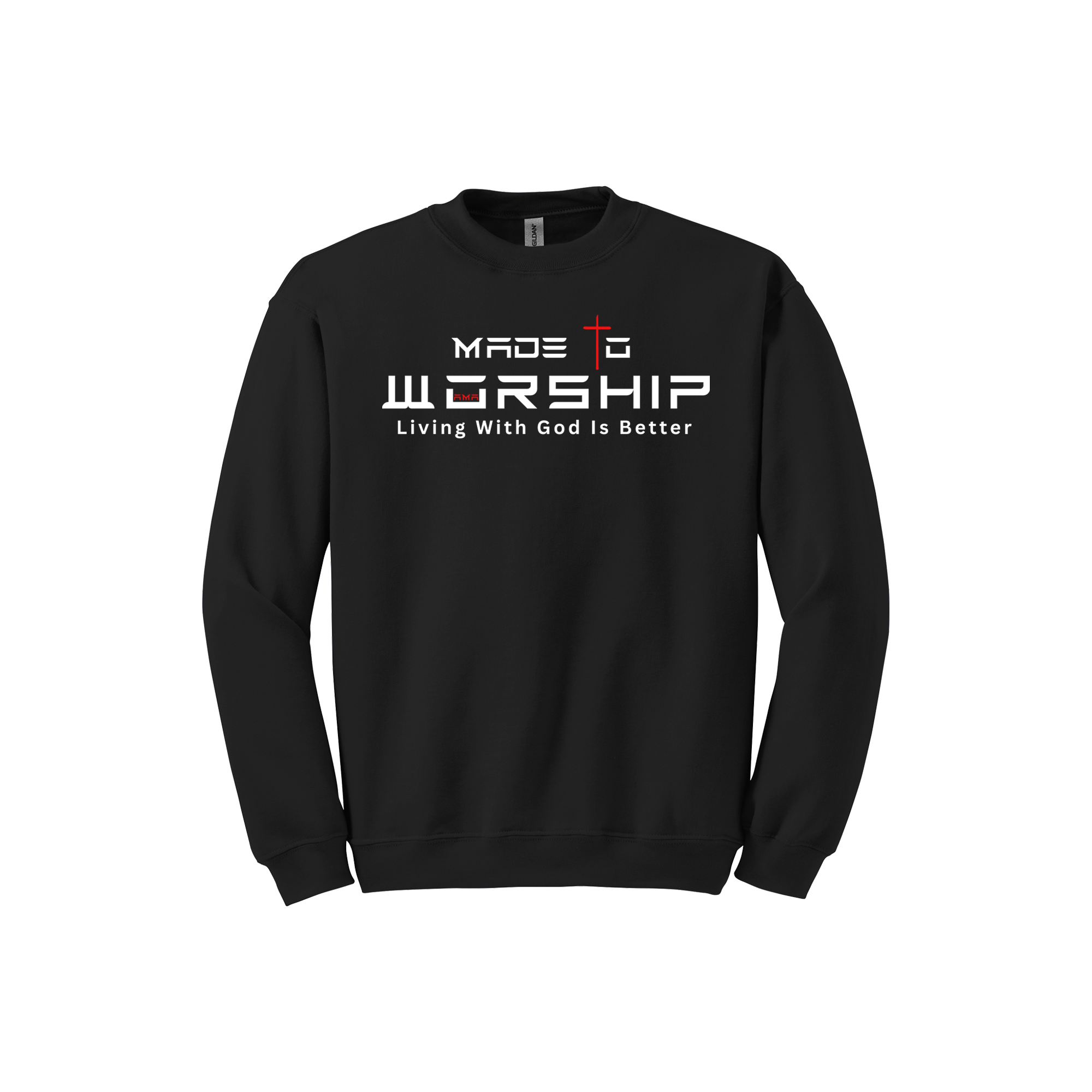 sweatshirt negra “Made to Worship” Christian Sweatshirt – Faith & Streetwear Edition | VISTE AMA