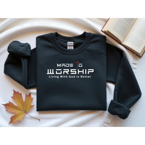 “Made to Worship” Christian Sweatshirt – Faith & Streetwear Edition | VISTE AMA