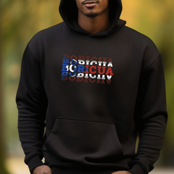 BORICUA HOODIE MOCKUP 3 Boricua Flag Unisex Hoodie – Puerto Rico Pride Streetwear