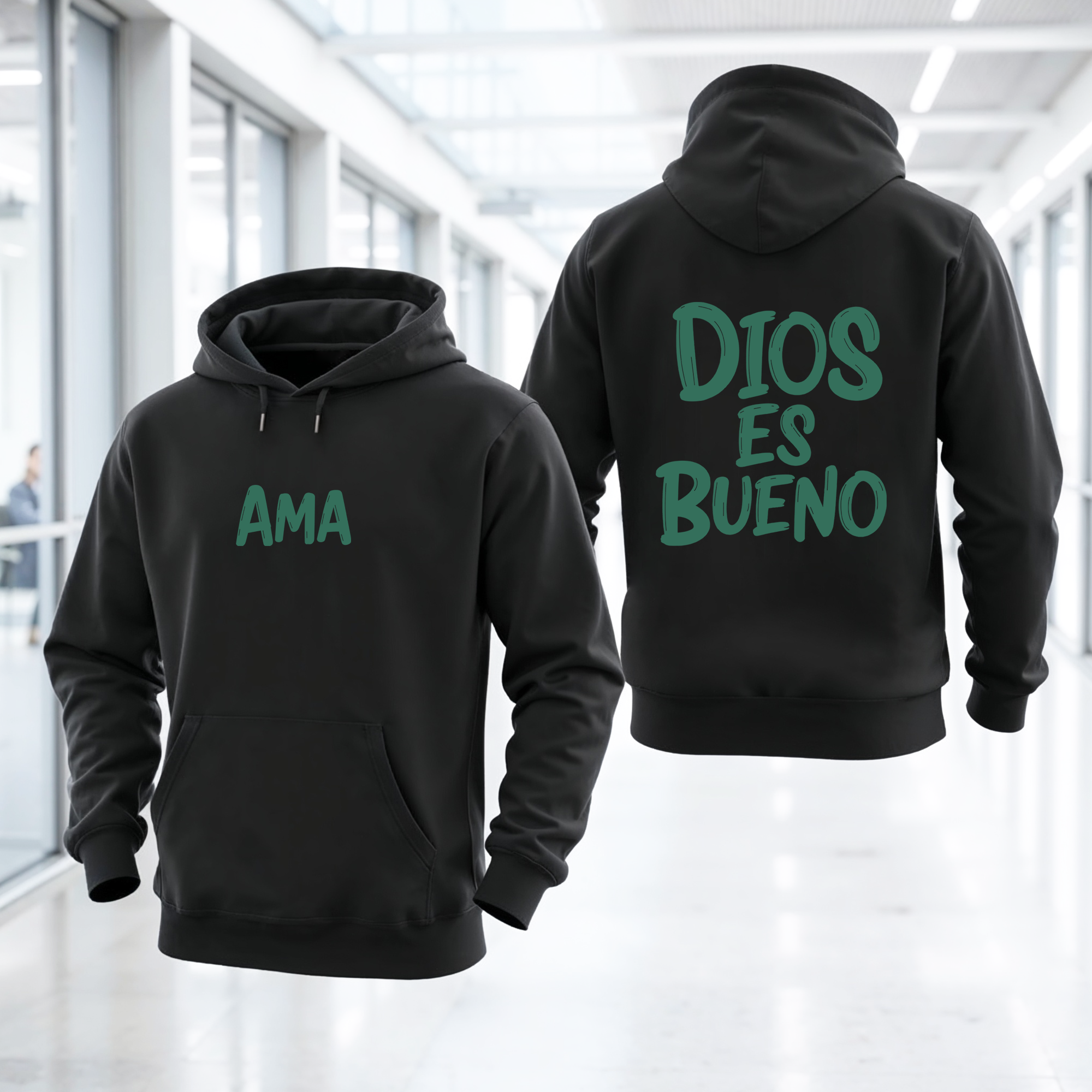 Hoodie “Dios es Bueno” – Sudadera Cristiana Unisex | Moda con Fe y Propósito