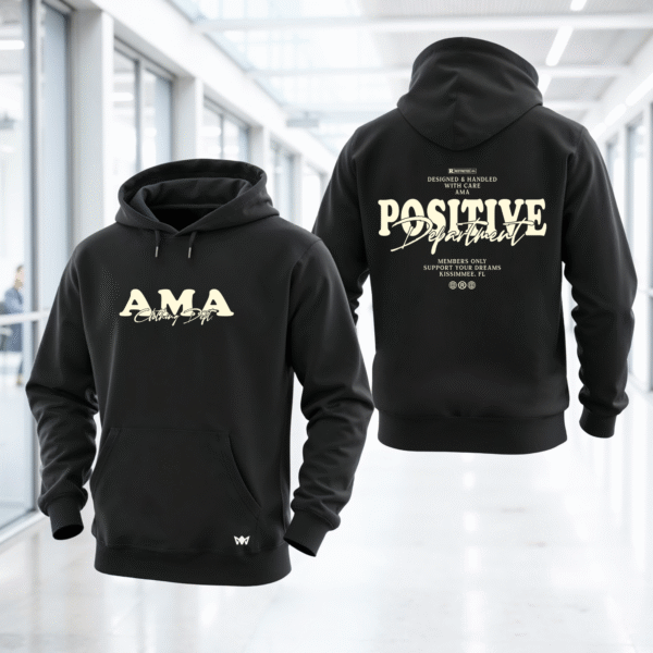 POSITIVE HOODIE MOCKUP 4 “Positive Department” Hoodie – Members Only Streetwear