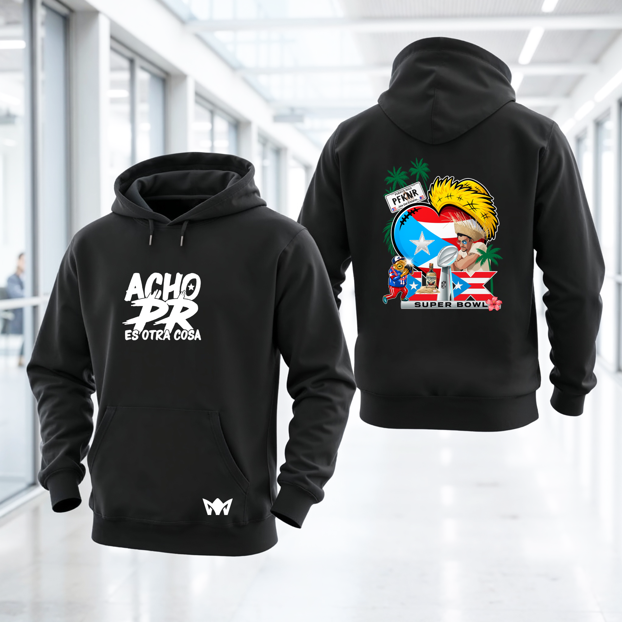 acho pr hoodie mockup 3 Hoodie “Acho PR – Es otra cosa” (Unisex)