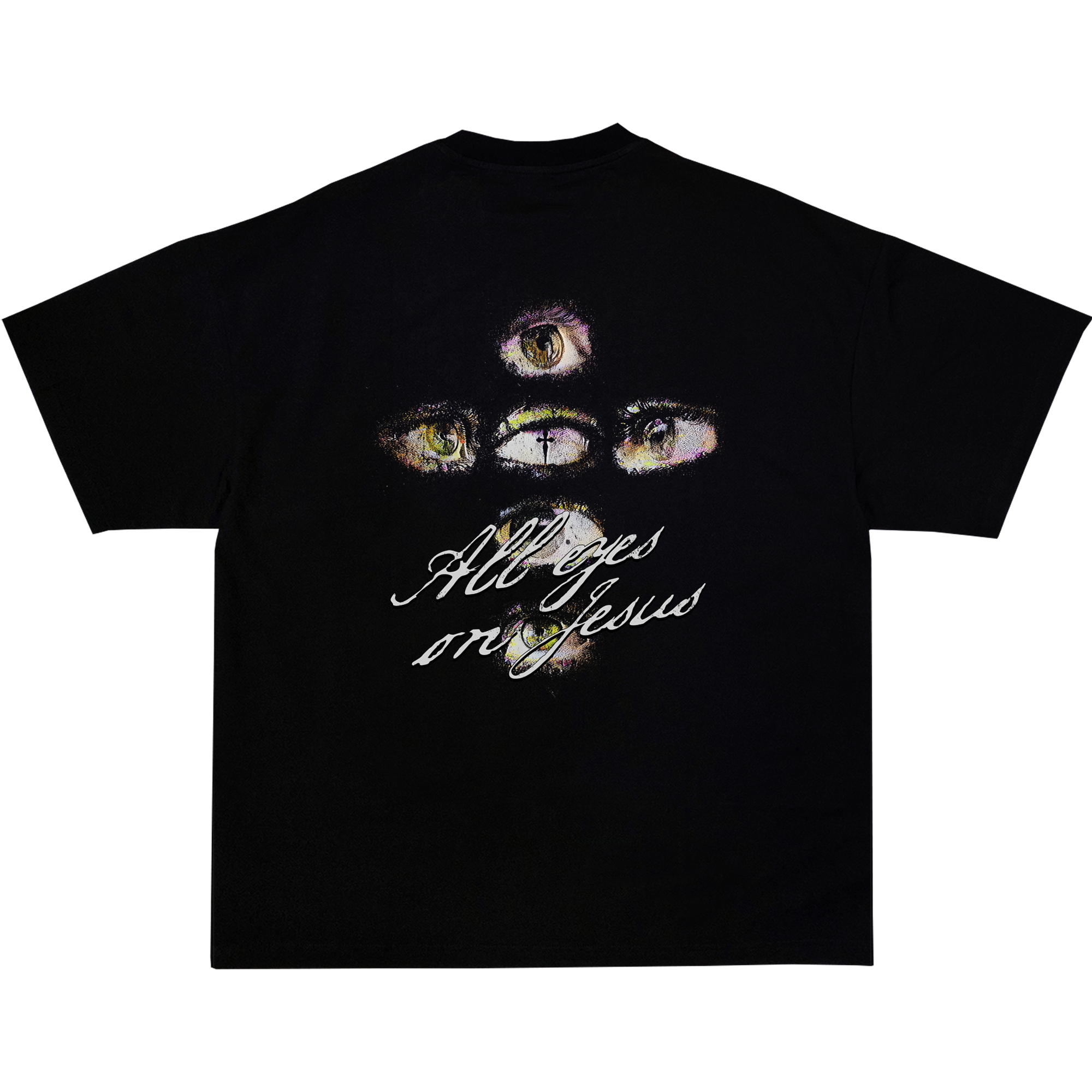 All Eyes on Jesus Oversized T-Shirt – Christian Streetwear Graphic Tee (Unisex)
