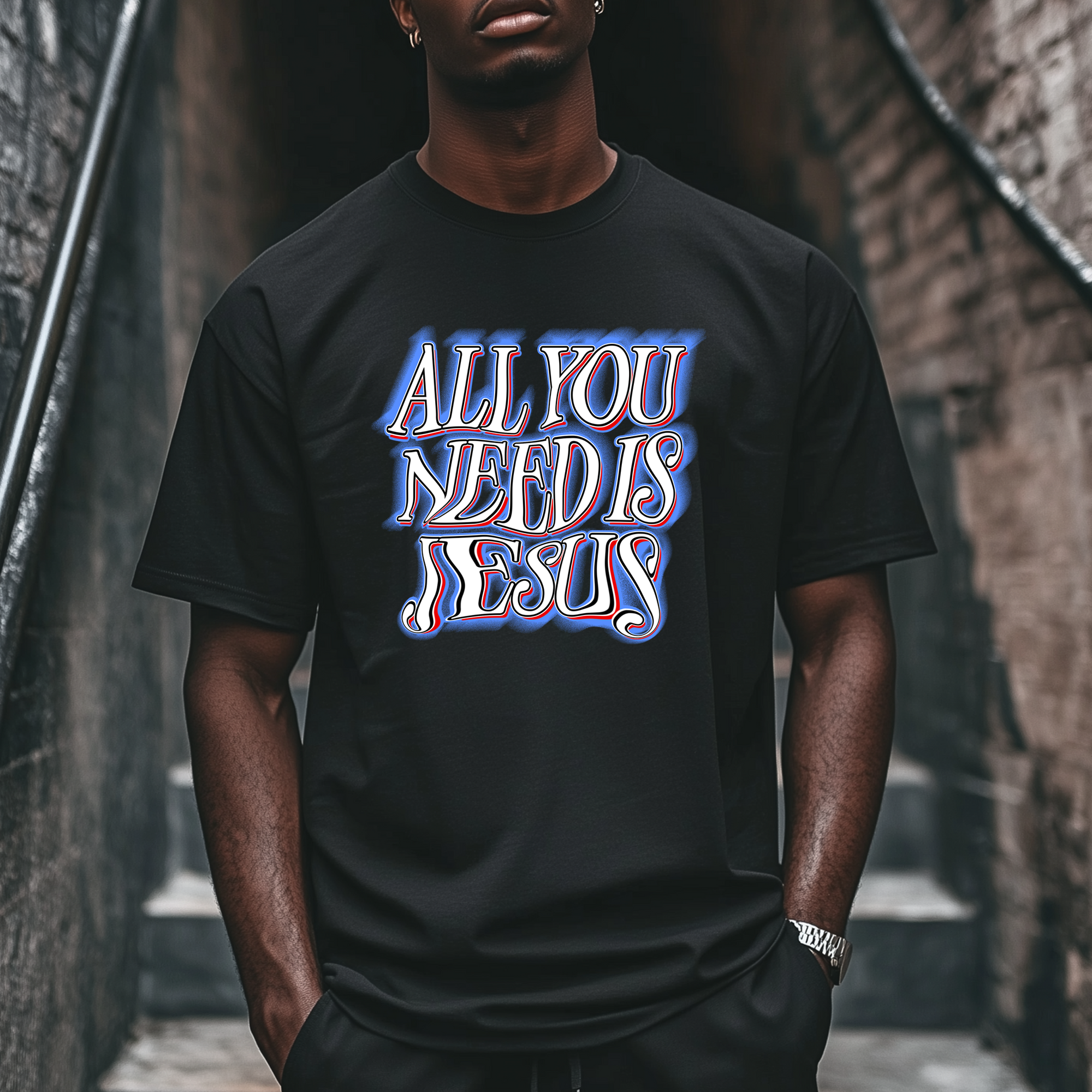 Oversized “ALL YOU NEED IS JESUS” T-Shirt