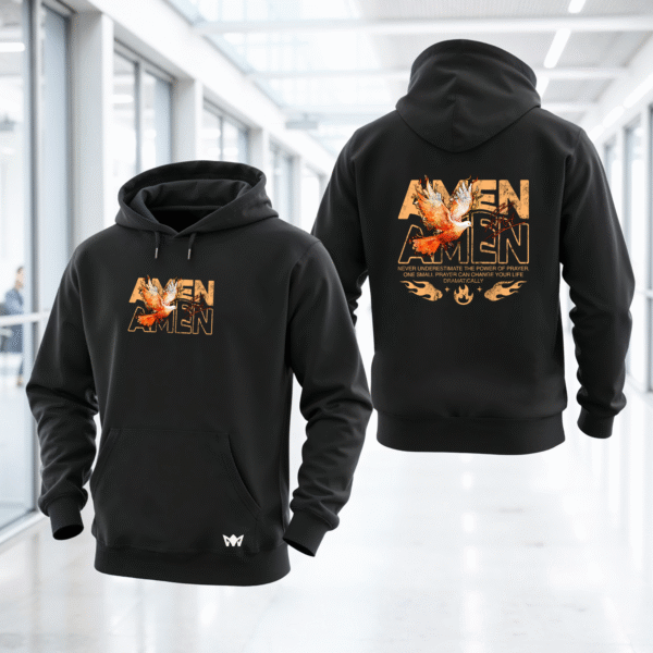 Amen Spirit Hoodie – Christian Dove Hoodie, Unisex Prayer Streetwear