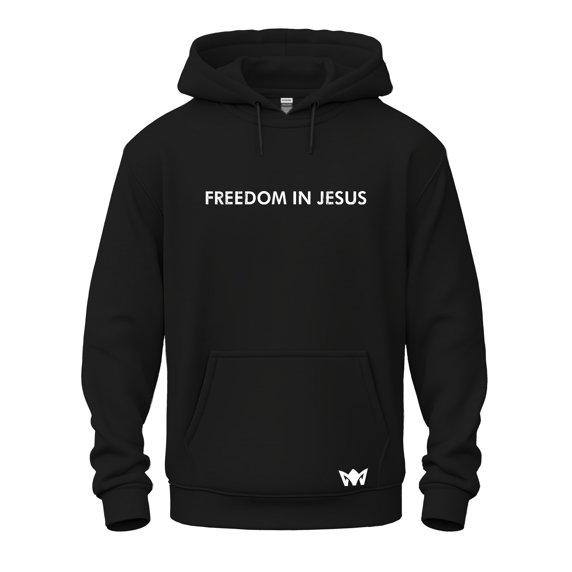 freedom in jesus hoodie mockup 4 FREEDOM IN JESUS Hoodie – Christian Streetwear / Faith-Based
