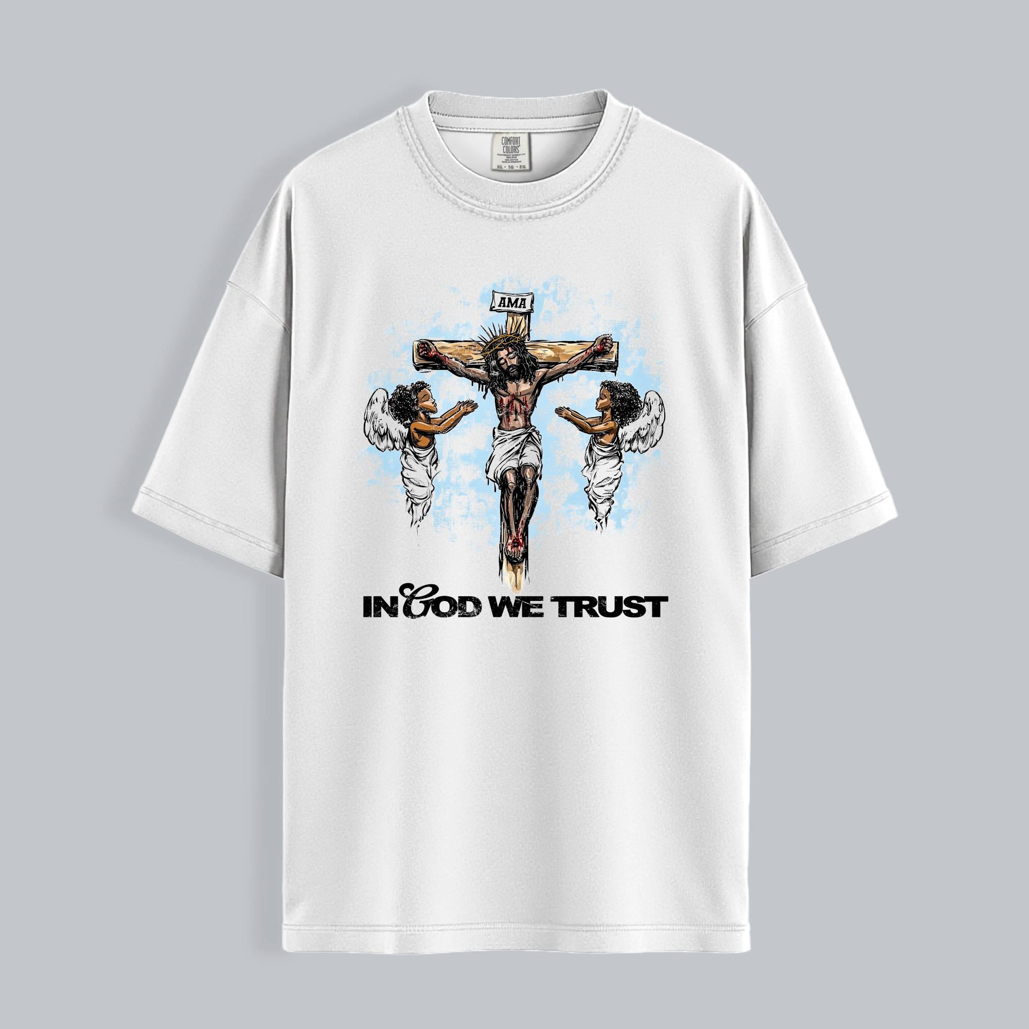 in god we trust tshirt mockup 2 “In God We Trust” Christian T-Shirt – Faith & Style