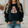Knitted Christmas Tree Sweatshirt – Cozy Holiday Pullover Christmas Sweater (Unisex)